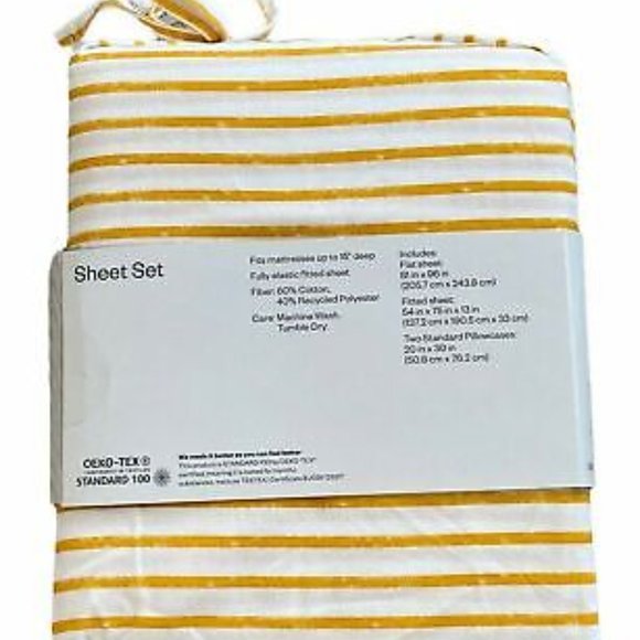 Room Essentials Bedding Full Size Sheet Set New Easy Care Printed